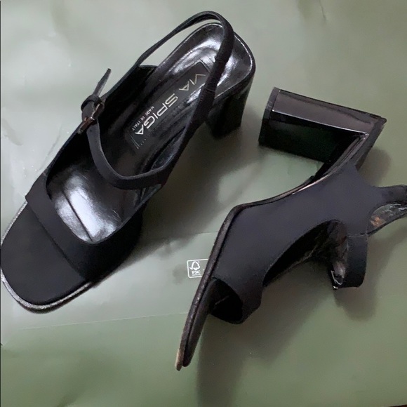VIA SPIGA Lucia Black Shoes Made in ITALY - Picture 2 of 5